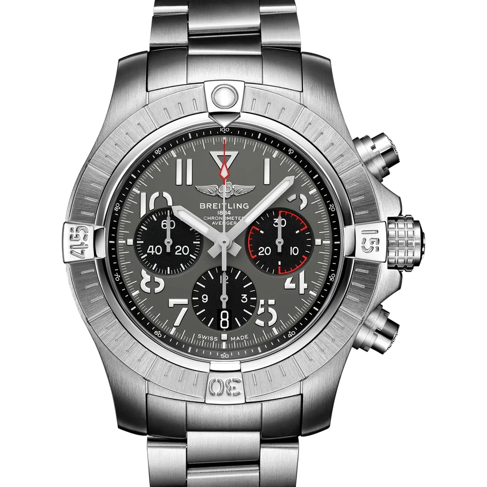 Breitling Avenger B01 Chronograph 45, 45 mm, stainless steel, anthracite dial