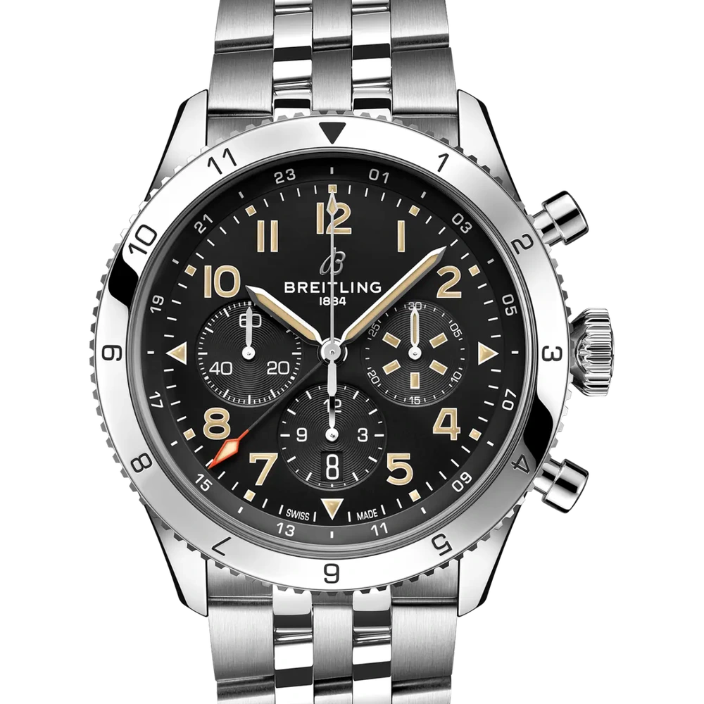 Breitling Super AVI B04 Chronograph GMT 46 P-51 Mustang, 46 mm, stainless steel, black dial