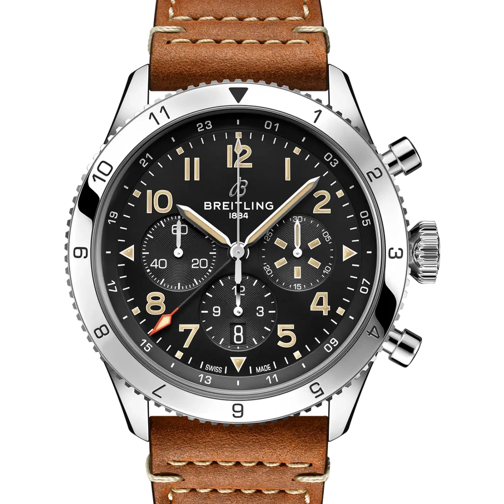 Breitling Super AVI B04 Chronograph GMT 46 P-51 Mustang, 46 mm, stainless steel, black dial