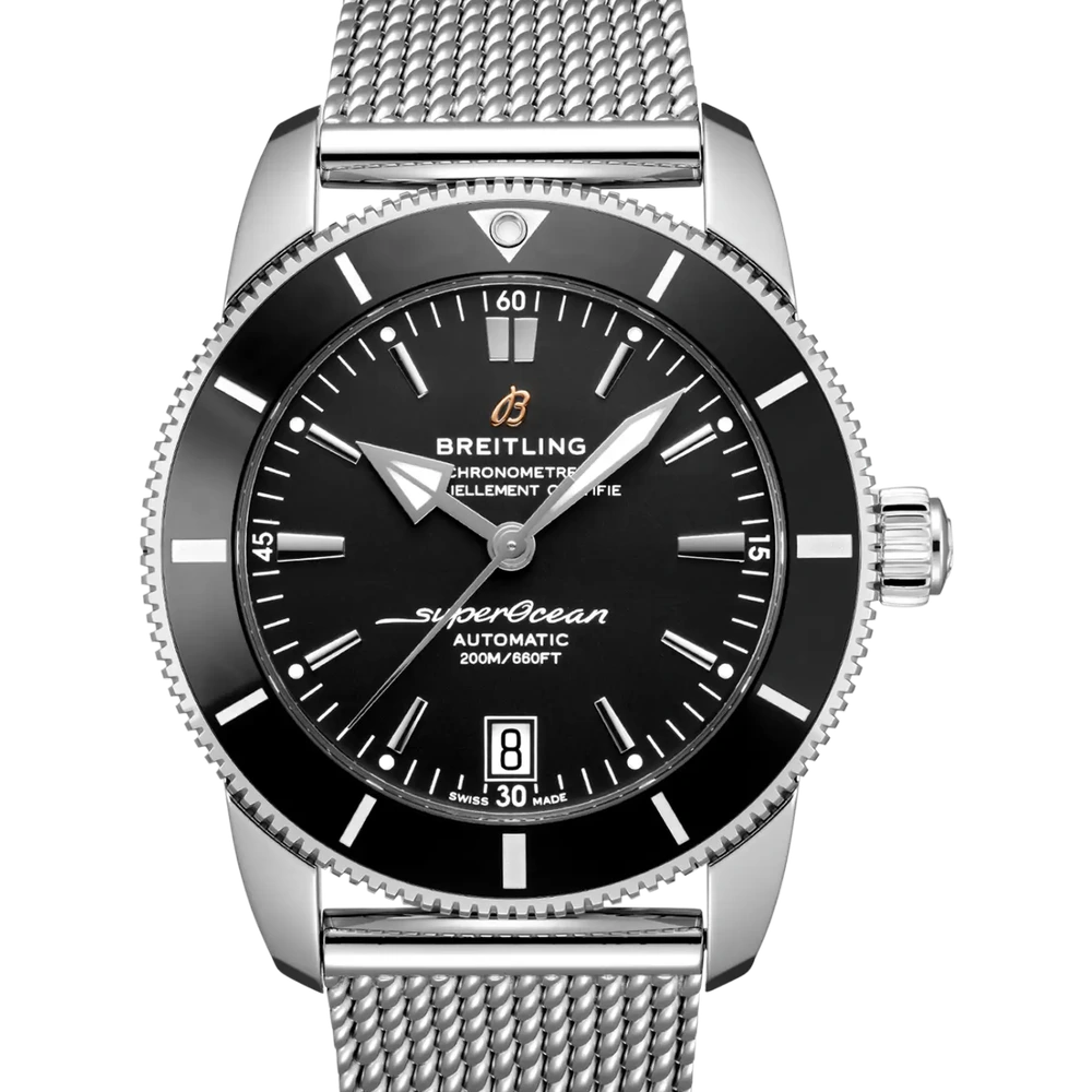 Breitling Superocean Heritage B20 Automatic 42, 42 mm, stainless steel, black dial