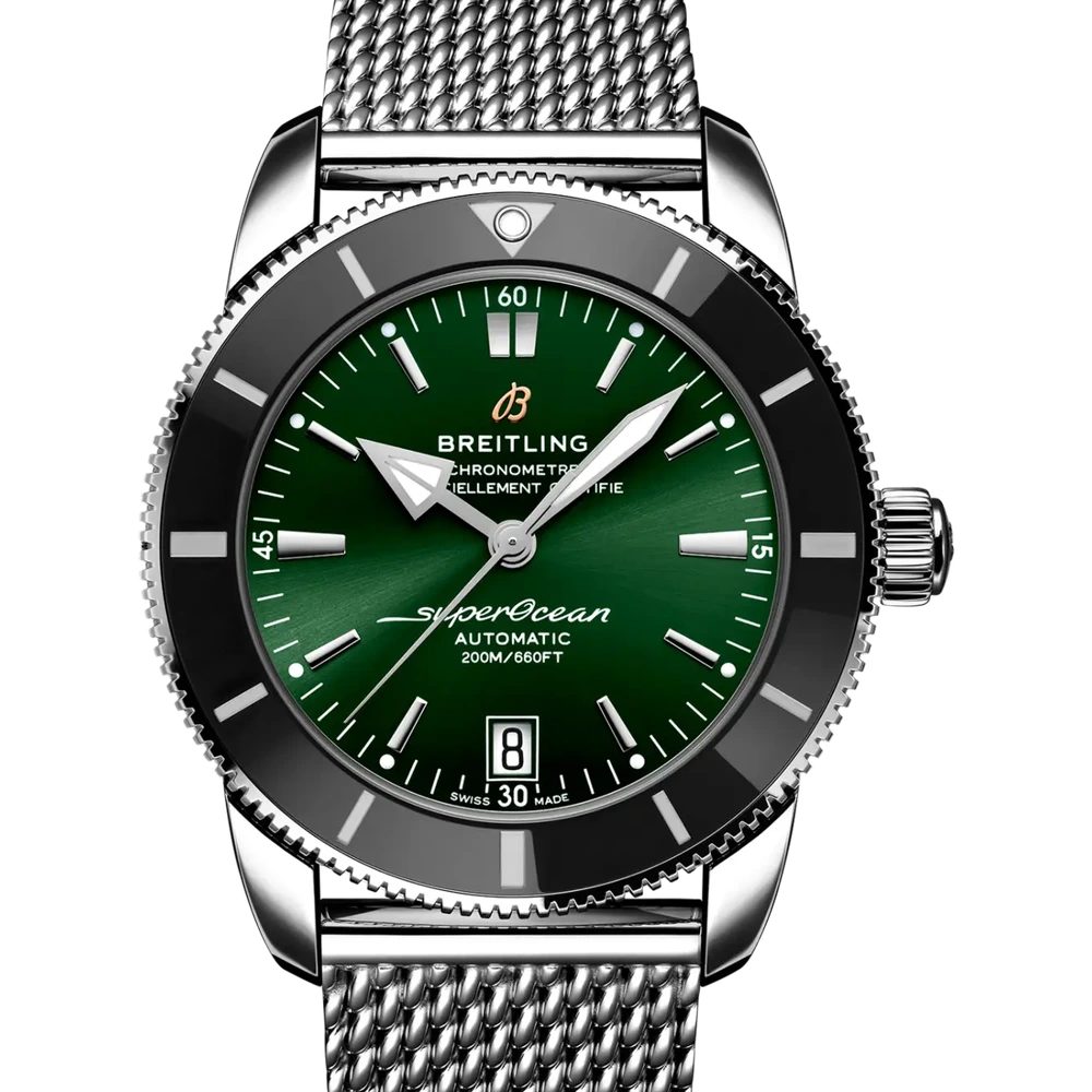 Breitling Superocean Heritage B20 Automatic 42, 42 mm, stainless steel, green dial