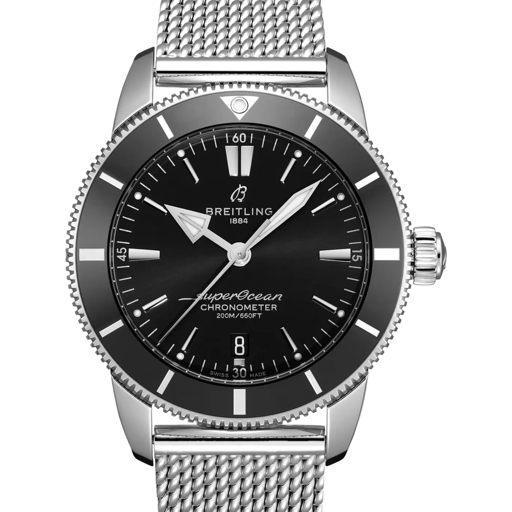 Breitling Superocean Heritage B20 Automatic 44, 44 mm, stainless steel, black dial