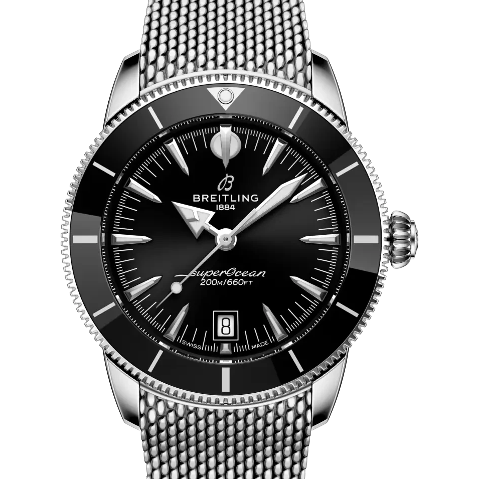 Breitling Superocean Heritage B31 Automatic 42, 42 mm, stainless steel, black dial