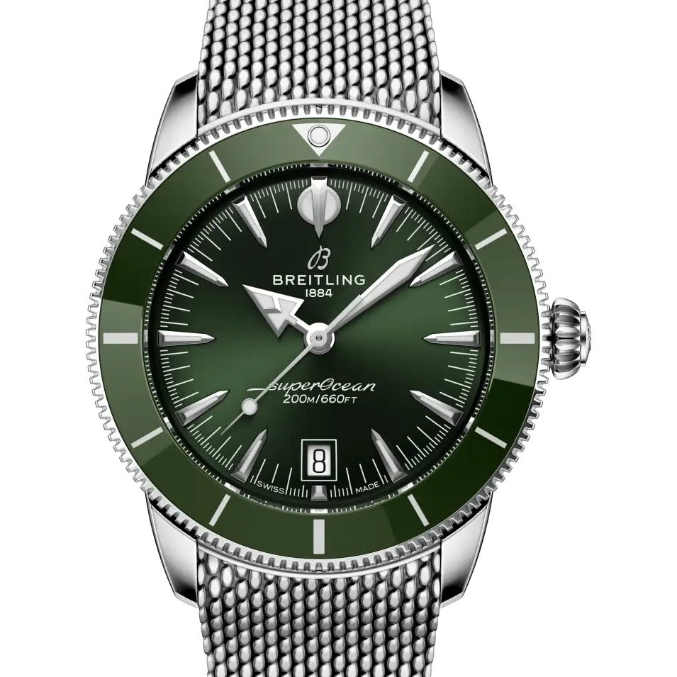 Breitling Superocean Heritage B31 Automatic 42, 42 mm, stainless steel, green dial