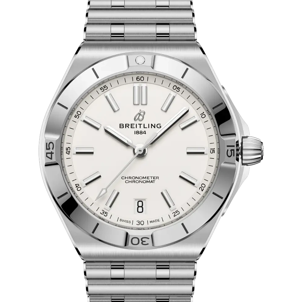 Breitling Chronomat B31 Automatic 40, 40 mm, stainless steel, white dial
