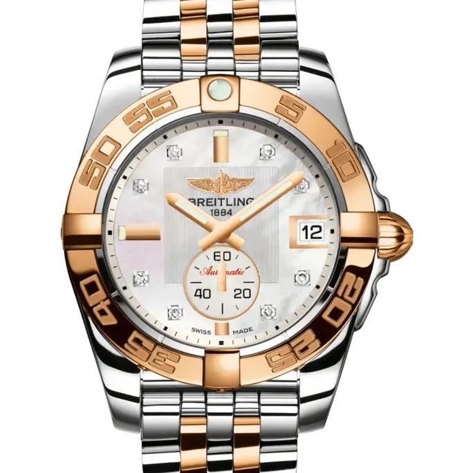 Breitling Galactic 36 Automatic, 36 mm, stainless steel & 18k rose gold, mother-of-pearl dial