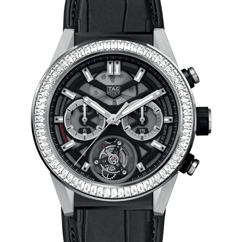 TAG Heuer Chronograph Tourbillon, Automatic, 45 mm, Titanium coated with PVD