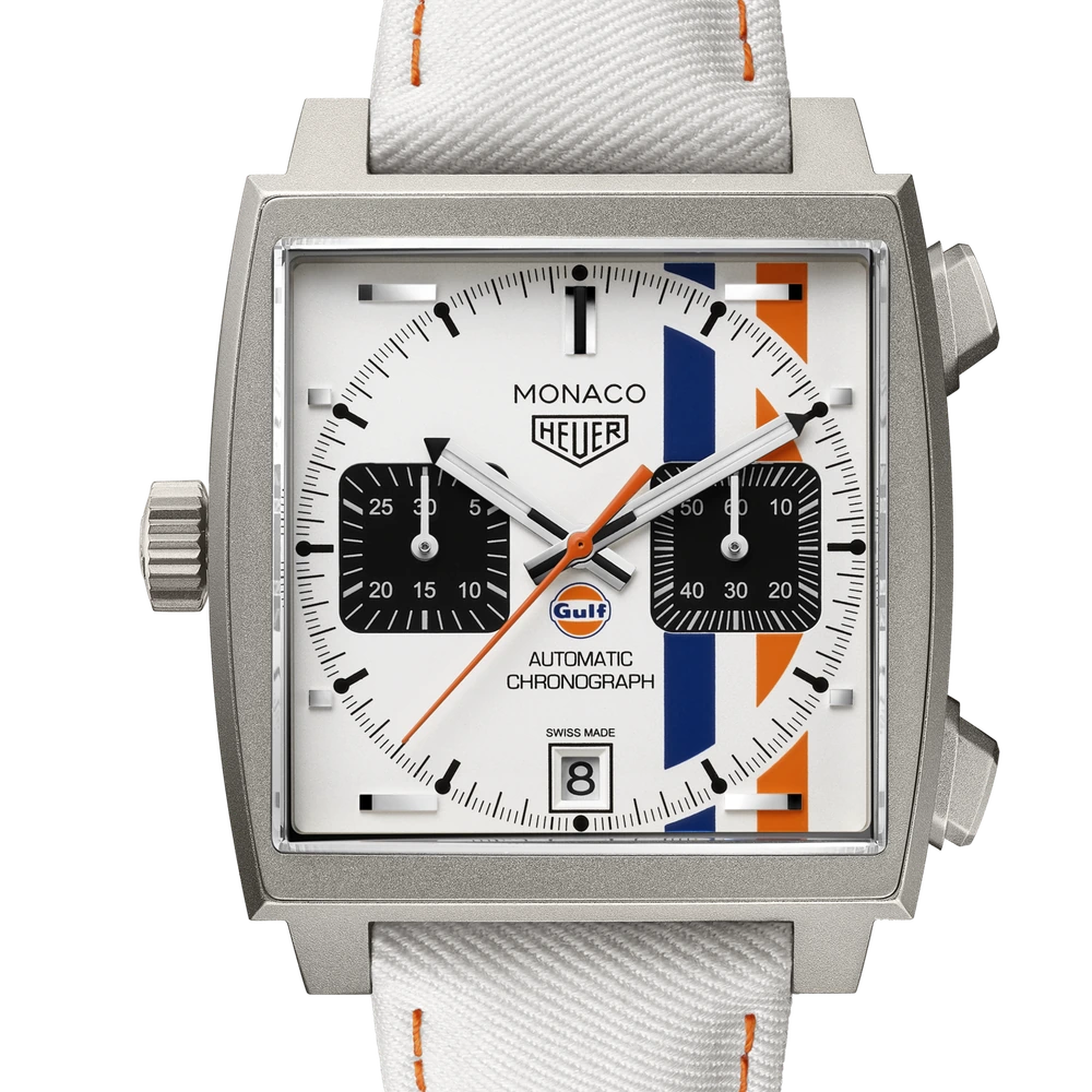 TAG Heuer Chronograph x Gulf, Automatic, 39 mm, Titanium