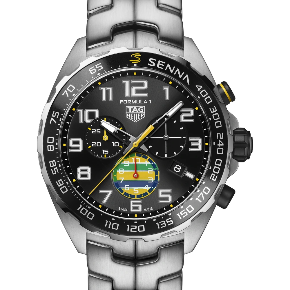 TAG Heuer Chronograph x Senna, Quartz, 43 mm, Steel