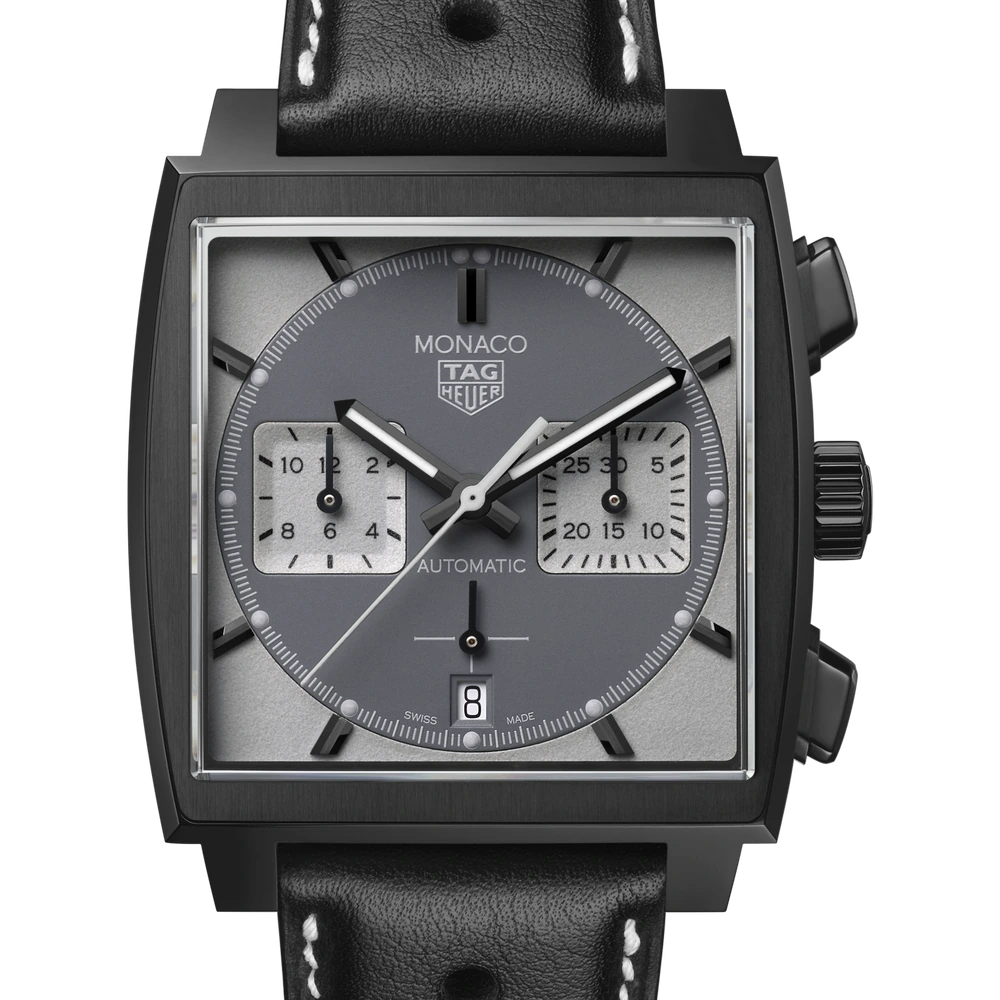 TAG Heuer Chronograph Night Driver, Automatic, 39 mm, Titanium coated with black DLC