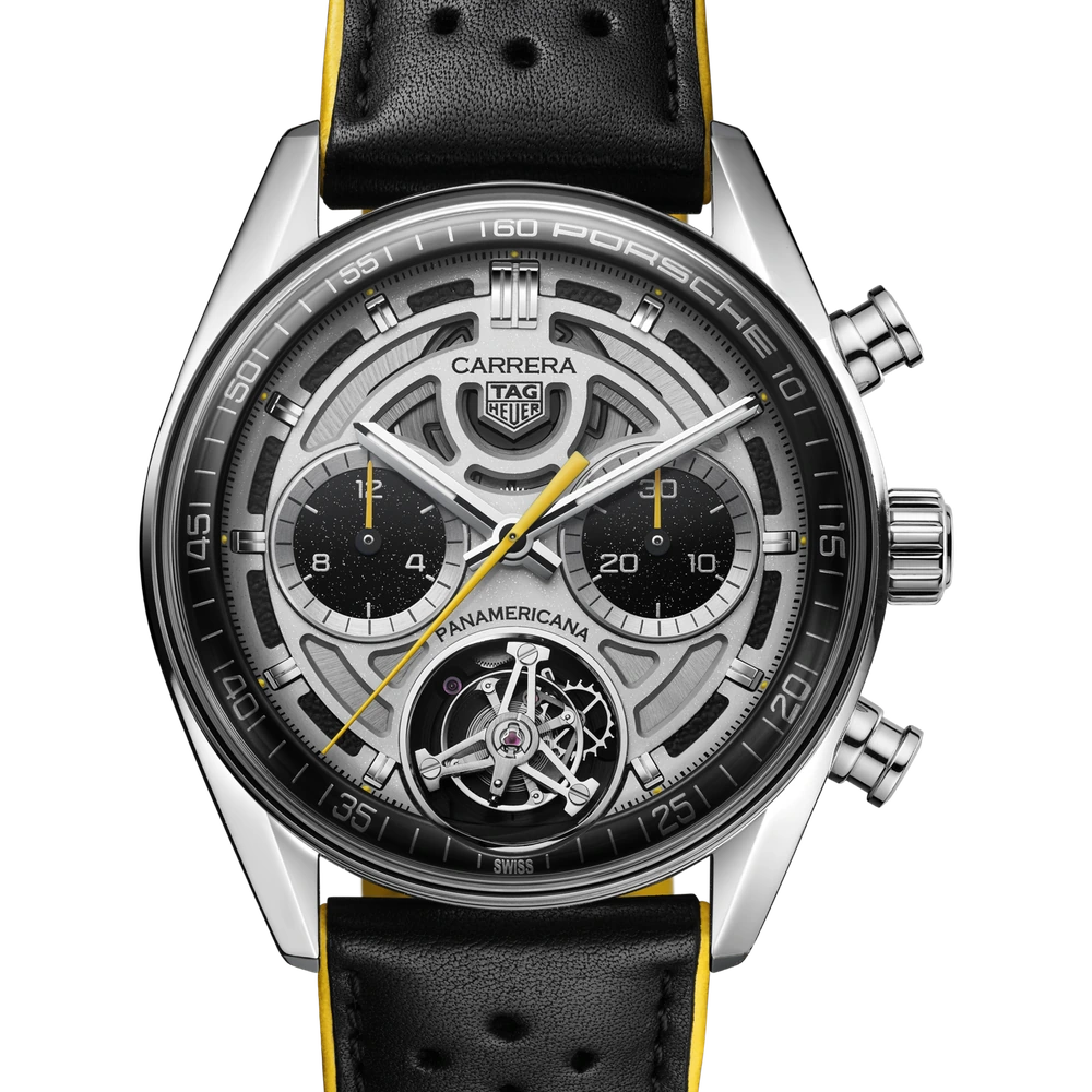 TAG Heuer Chronograph Tourbillon x Porsche Panamericana, Automatic, 42 mm, Steel