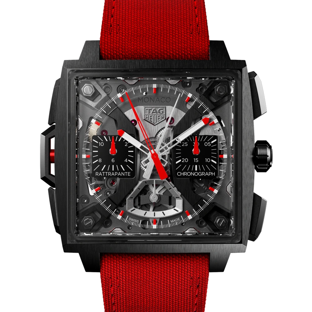 TAG Heuer Split-Seconds Chronograph, Automatic, 41 mm, Titanium coated with black DLC