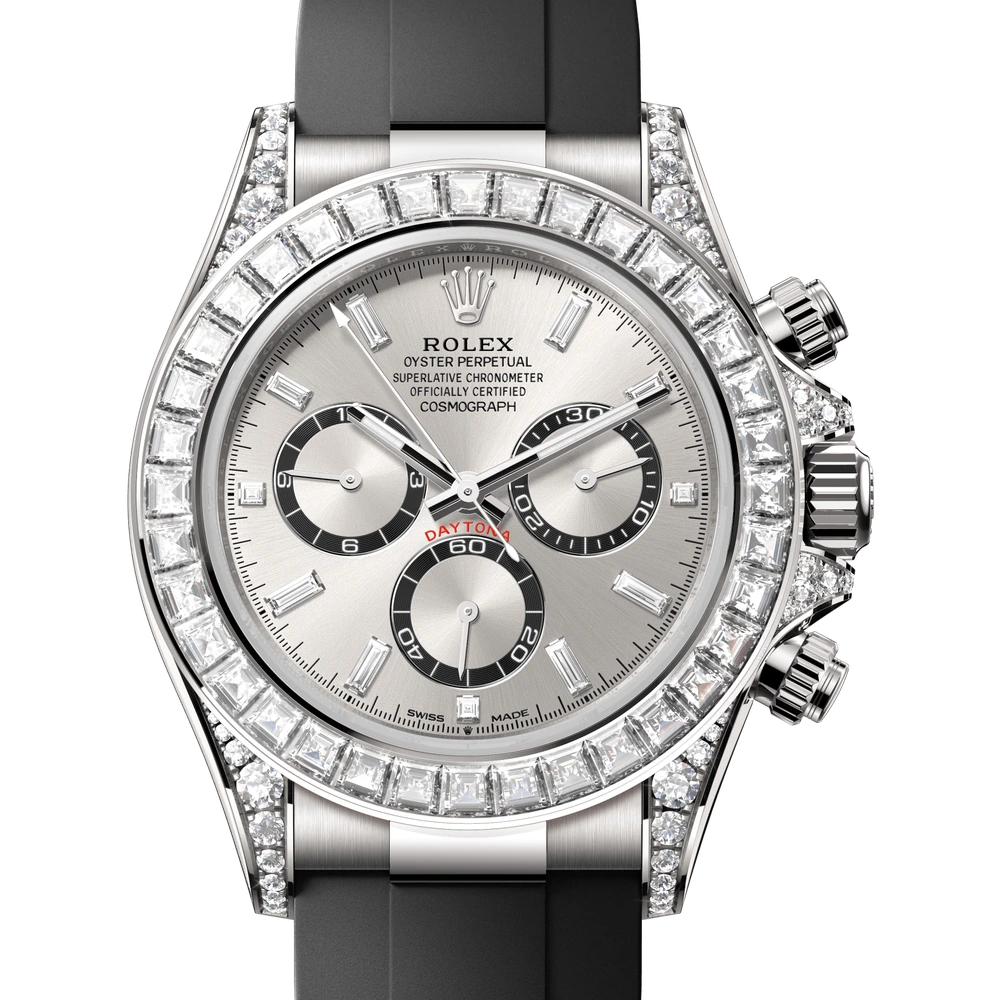 Rolex Cosmograph Daytona Oyster, 40 mm, white gold and diamonds Reference 126539TBR