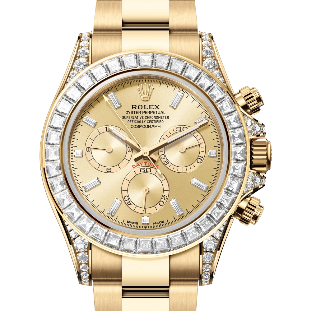 Rolex Cosmograph Daytona Oyster, 40 mm, yellow gold and diamonds Reference 126598TBR