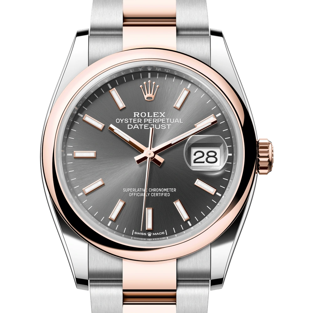 Rolex Datejust 36 Oyster, 36 mm, Oystersteel and Everose gold Reference 126201