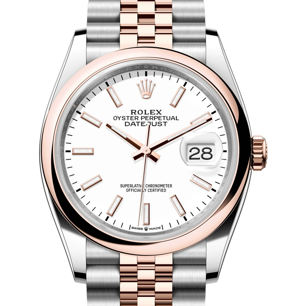 Rolex Datejust 36 Oyster, 36 mm, Oystersteel and Everose gold Reference 126201