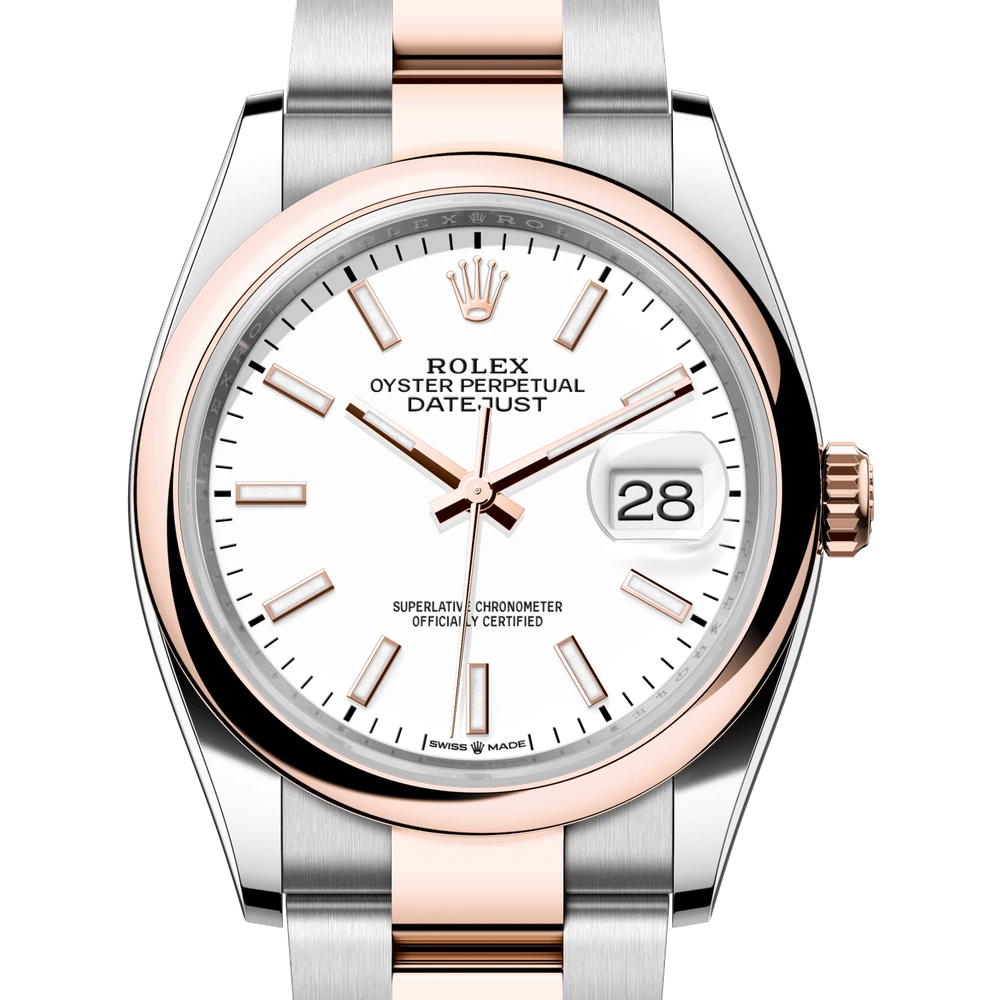 Rolex Datejust 36 Oyster, 36 mm, Oystersteel and Everose gold Reference 126201