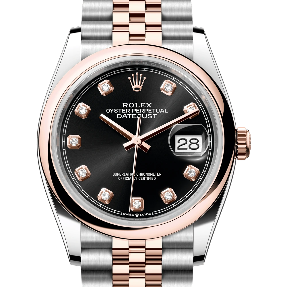 Rolex Datejust 36 Oyster, 36 mm, Oystersteel and Everose gold Reference 126201