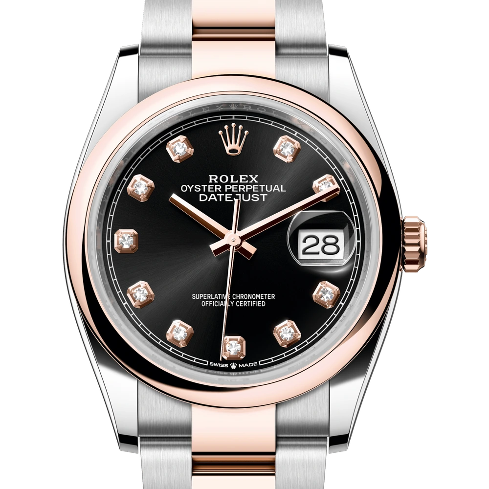 Rolex Datejust 36 Oyster, 36 mm, Oystersteel and Everose gold Reference 126201