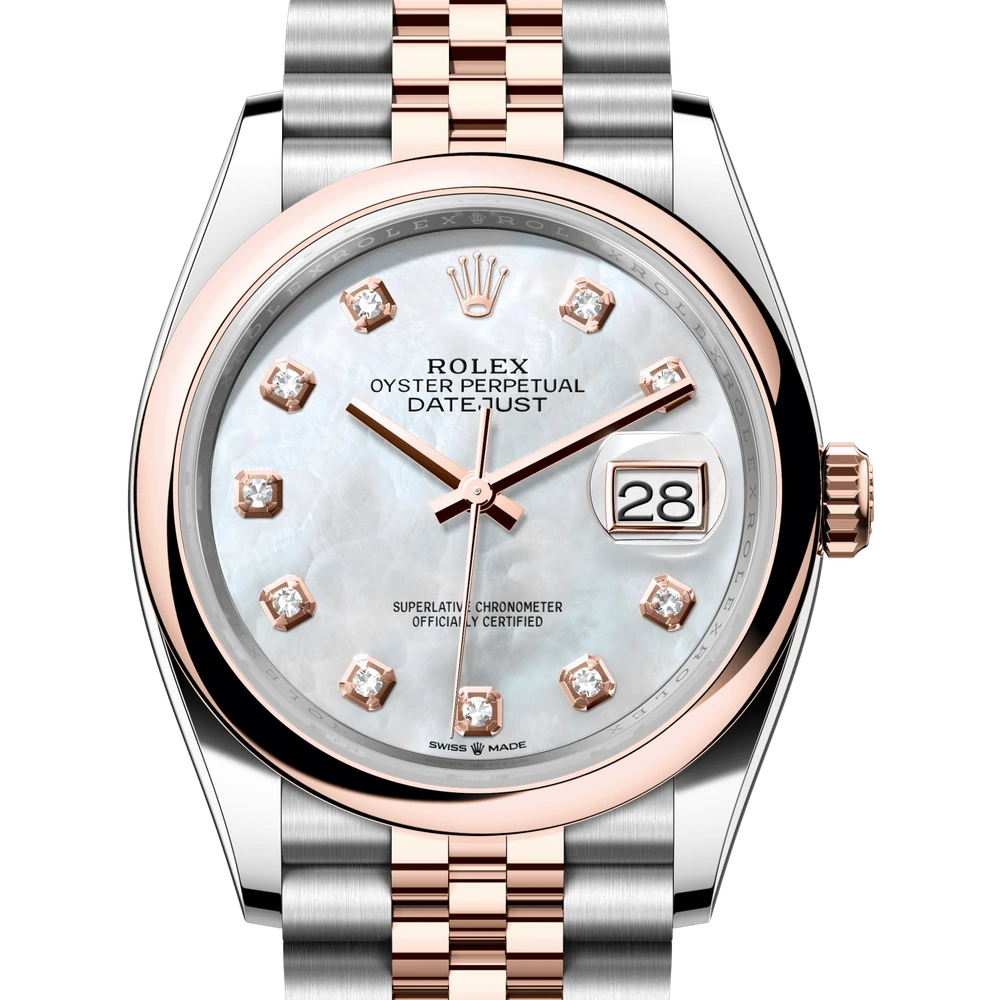 Rolex Datejust 36 Oyster, 36 mm, Oystersteel and Everose gold Reference 126201