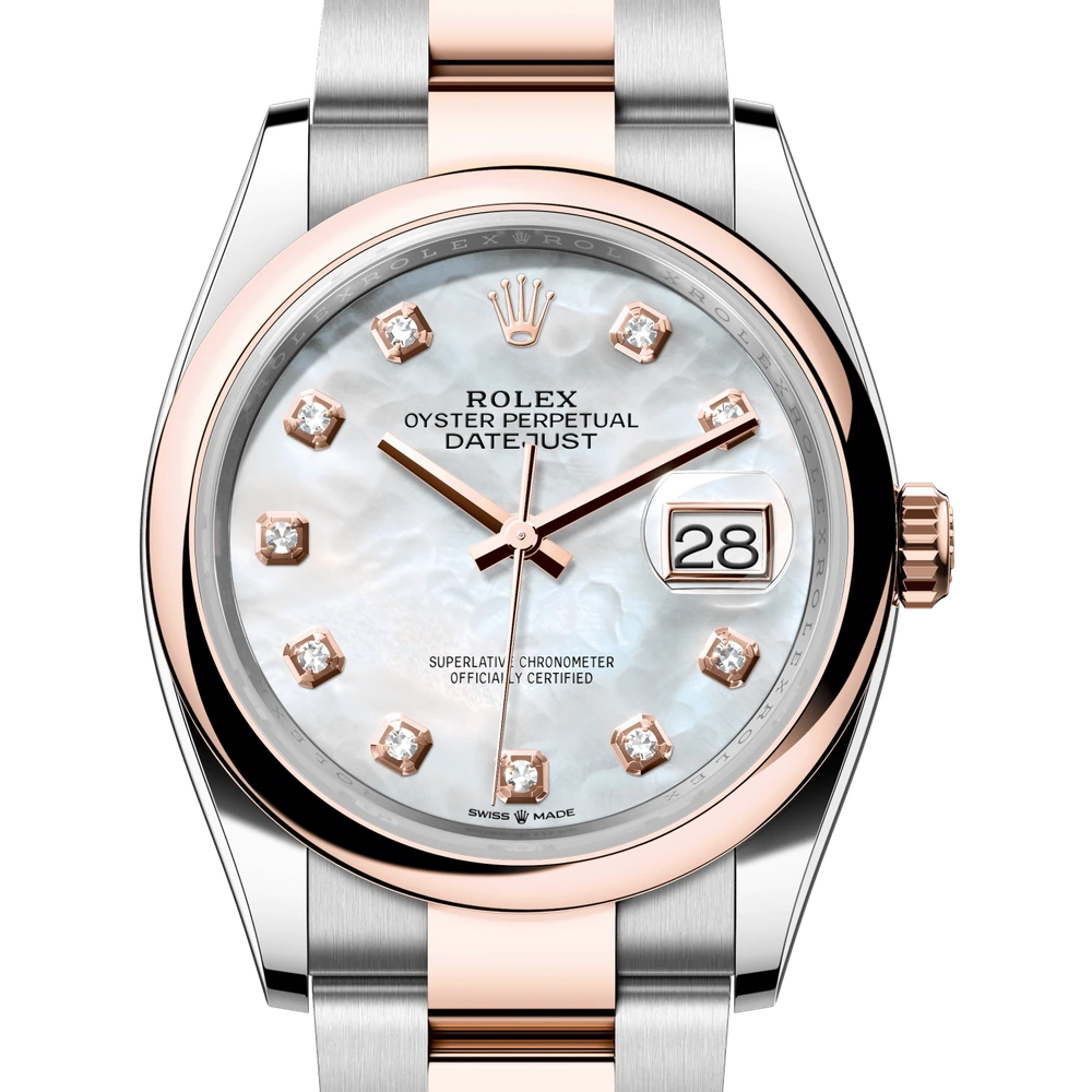 Rolex Datejust 36 Oyster, 36 mm, Oystersteel and Everose gold Reference 126201