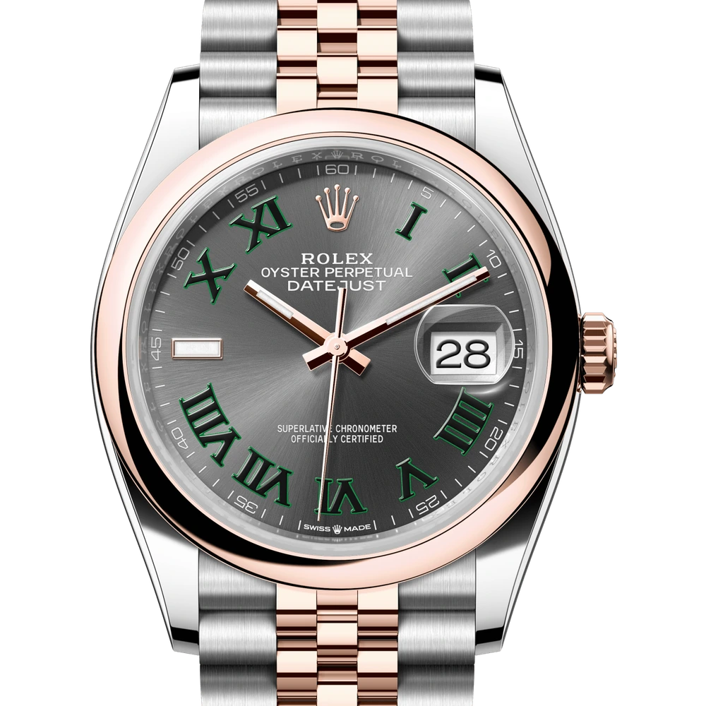 Rolex Datejust 36 Oyster, 36 mm, Oystersteel and Everose gold Reference 126201