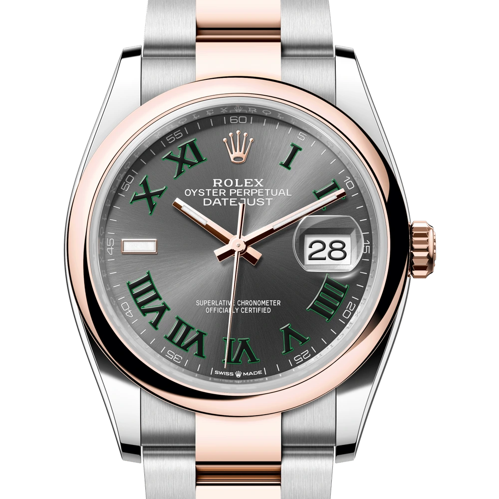 Rolex Datejust 36 Oyster, 36 mm, Oystersteel and Everose gold Reference 126201