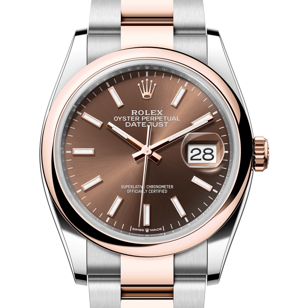 Rolex Datejust 36 Oyster, 36 mm, Oystersteel and Everose gold Reference 126201
