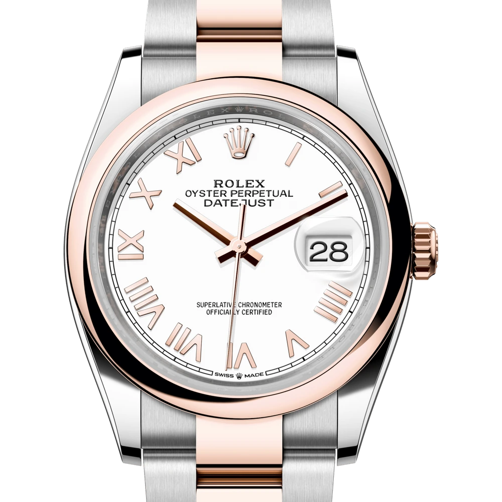 Rolex Datejust 36 Oyster, 36 mm, Oystersteel and Everose gold Reference 126201
