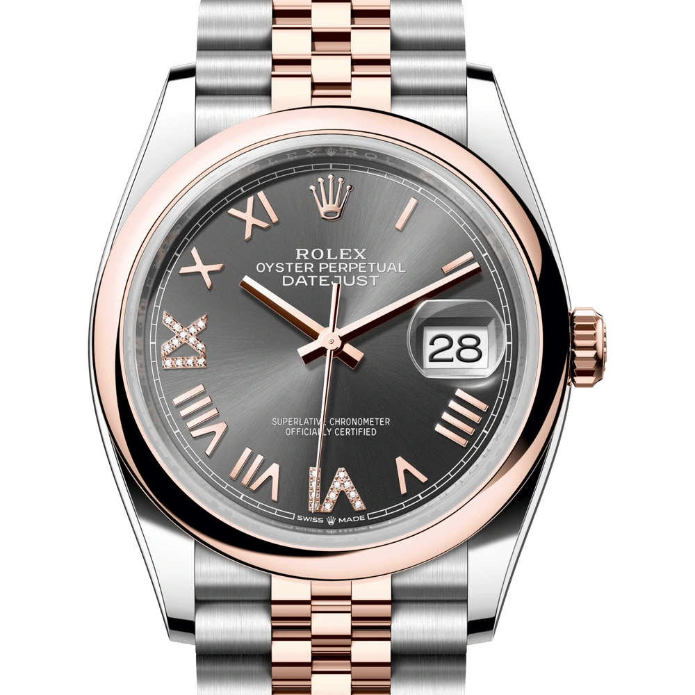 Rolex Datejust 36 Oyster, 36 mm, Oystersteel and Everose gold Reference 126201