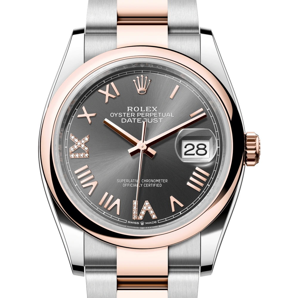 Rolex Datejust 36 Oyster, 36 mm, Oystersteel and Everose gold Reference 126201