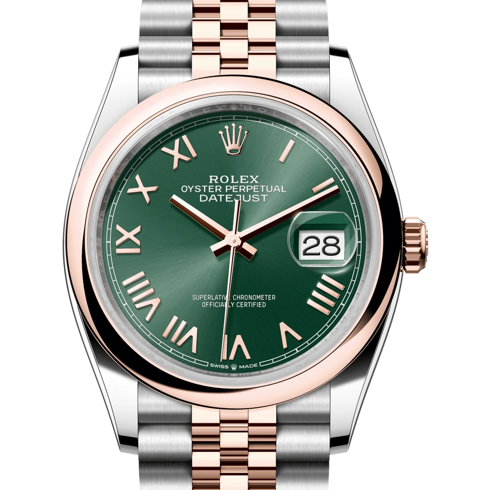 Rolex Datejust 36 Oyster, 36 mm, Oystersteel and Everose gold Reference 126201