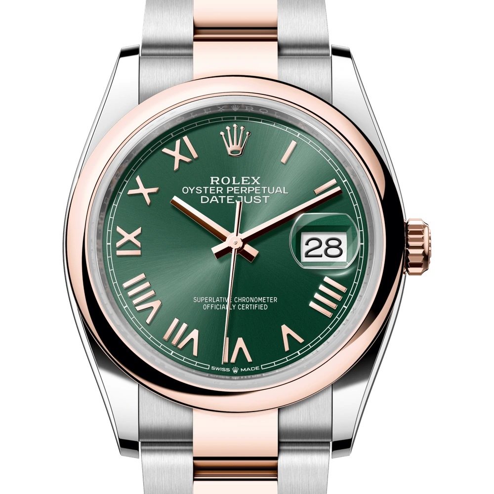 Rolex Datejust 36 Oyster, 36 mm, Oystersteel and Everose gold Reference 126201
