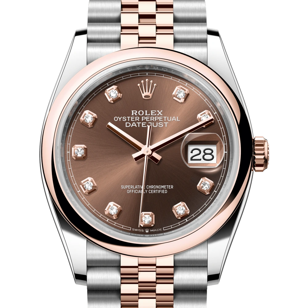 Rolex Datejust 36 Oyster, 36 mm, Oystersteel and Everose gold Reference 126201