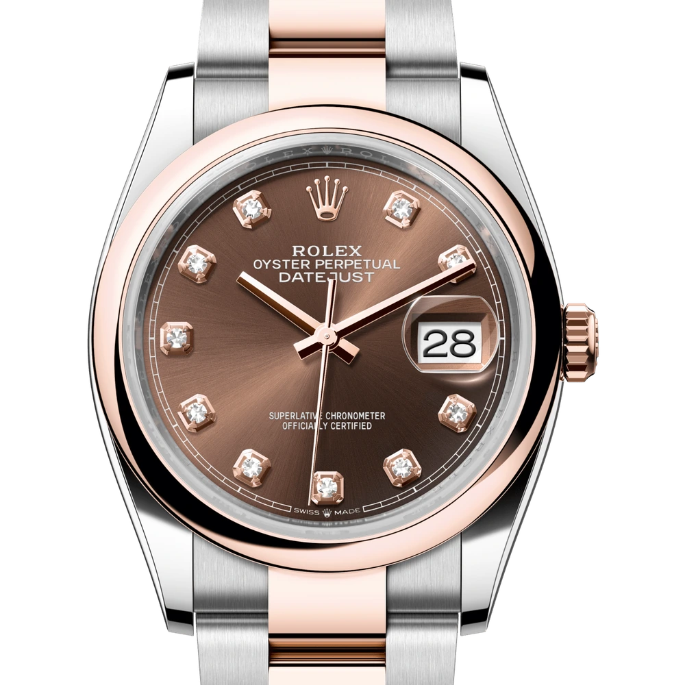 Rolex Datejust 36 Oyster, 36 mm, Oystersteel and Everose gold Reference 126201