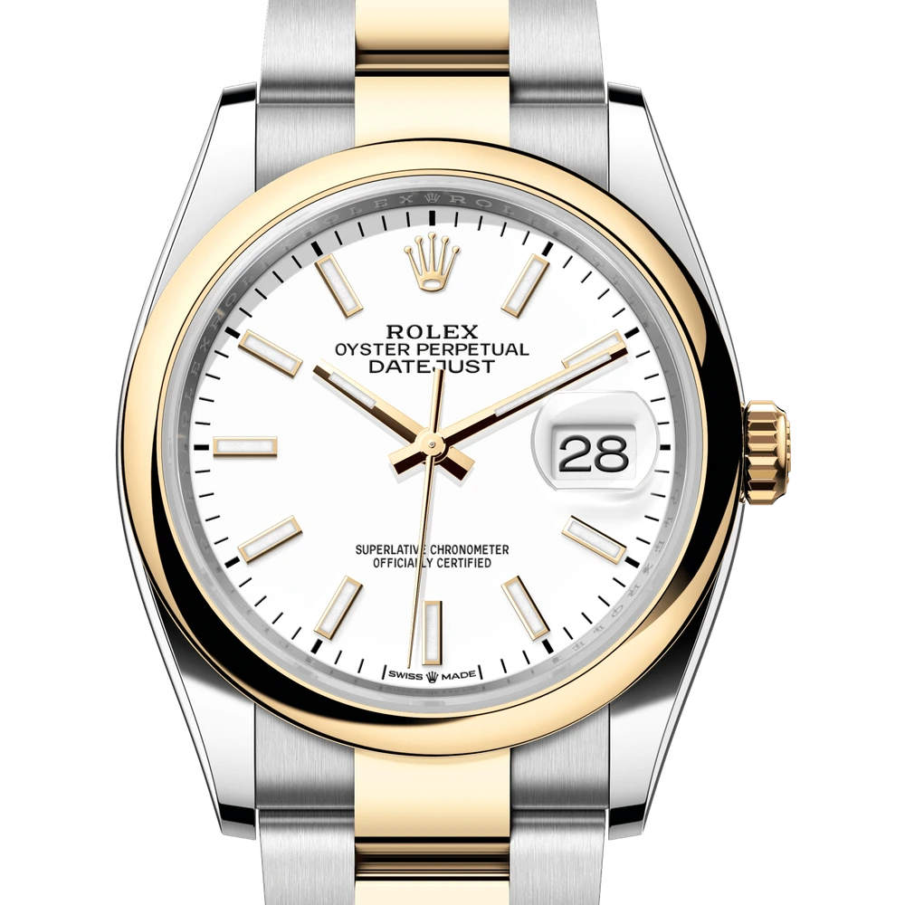 Rolex Datejust 36 Oyster, 36 mm, Oystersteel and yellow gold Reference 126203