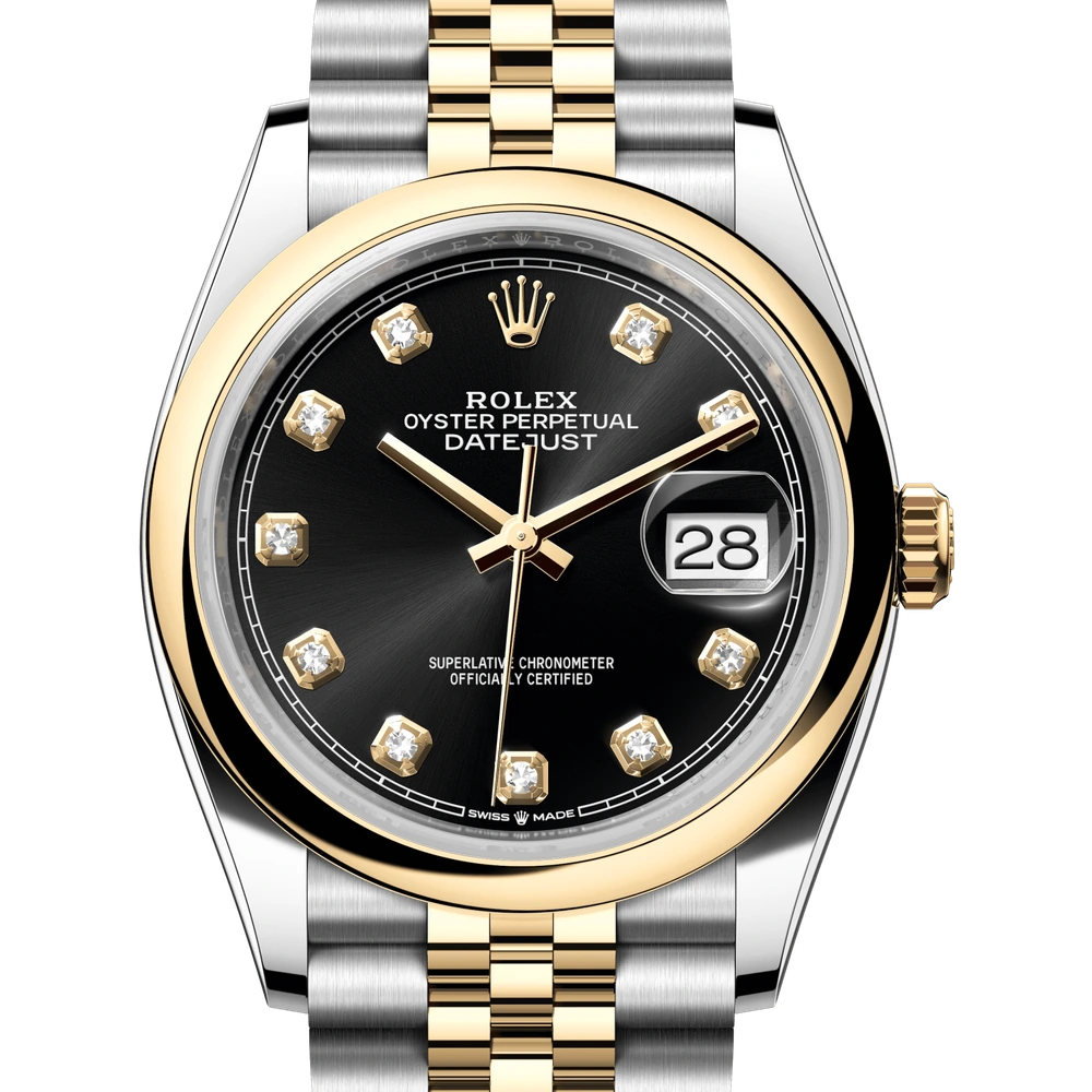 Rolex Datejust 36 Oyster, 36 mm, Oystersteel and yellow gold Reference 126203