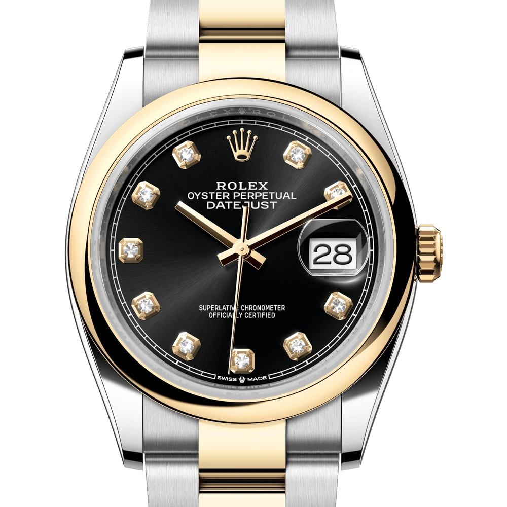 Rolex Datejust 36 Oyster, 36 mm, Oystersteel and yellow gold Reference 126203