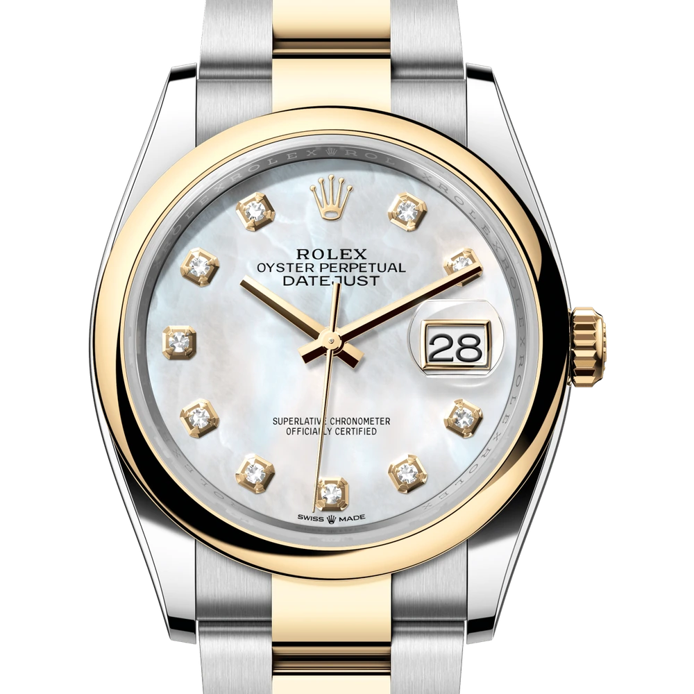 Rolex Datejust 36 Oyster, 36 mm, Oystersteel and yellow gold Reference 126203