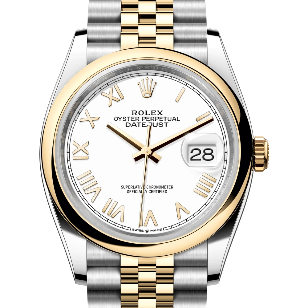 Rolex Datejust 36 Oyster, 36 mm, Oystersteel and yellow gold Reference 126203