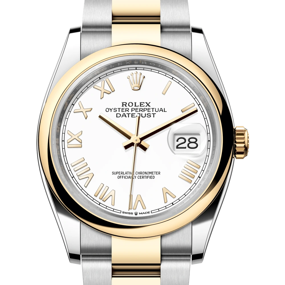 Rolex Datejust 36 Oyster, 36 mm, Oystersteel and yellow gold Reference 126203