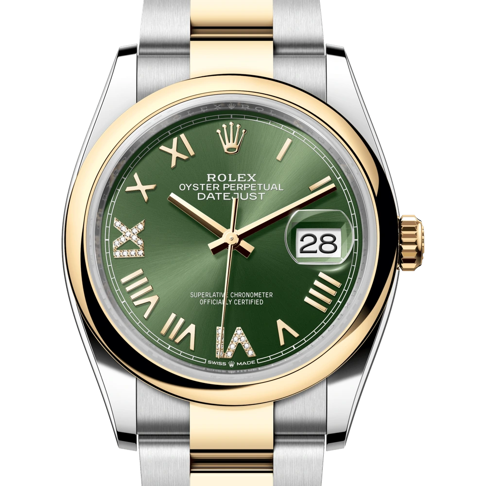 Rolex Datejust 36 Oyster, 36 mm, Oystersteel and yellow gold Reference 126203