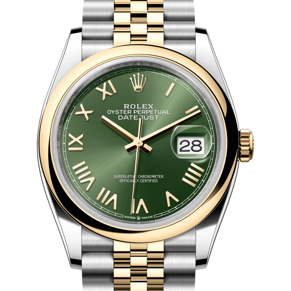 Rolex Datejust 36 Oyster, 36 mm, Oystersteel and yellow gold Reference 126203