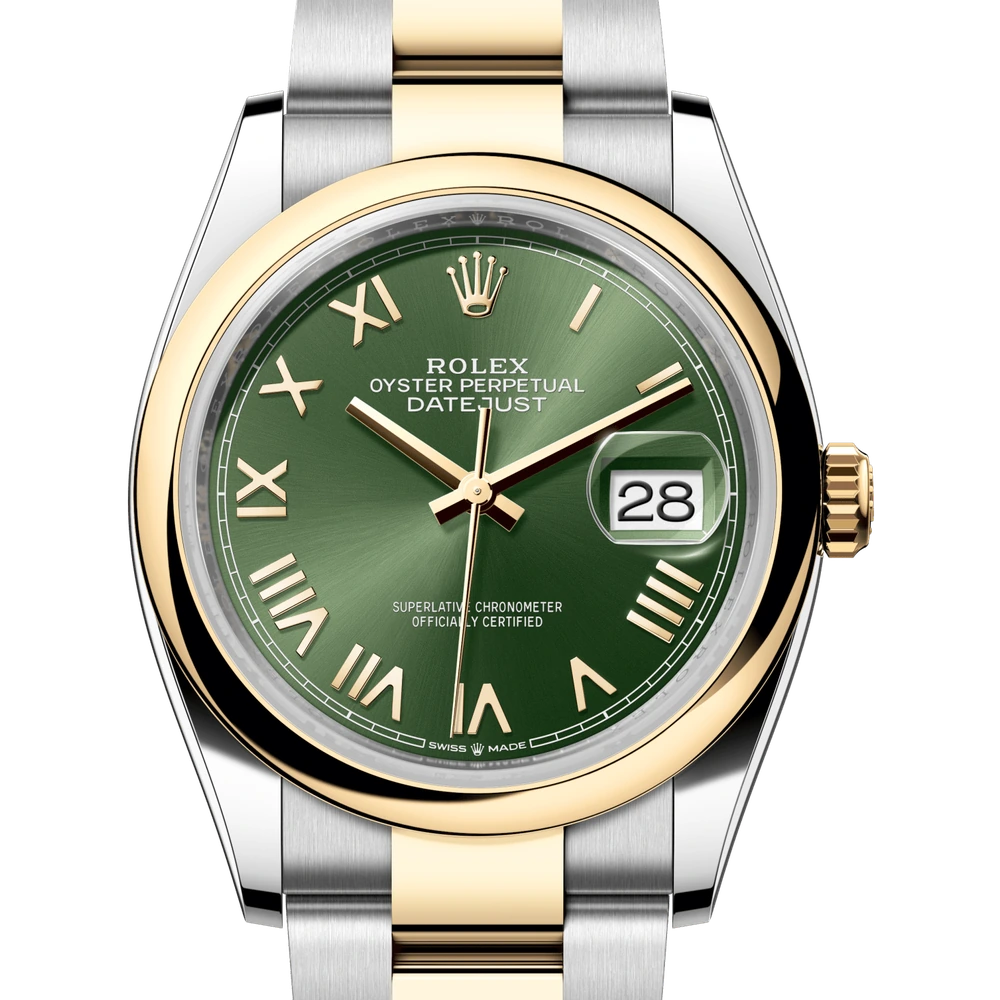 Rolex Datejust 36 Oyster, 36 mm, Oystersteel and yellow gold Reference 126203