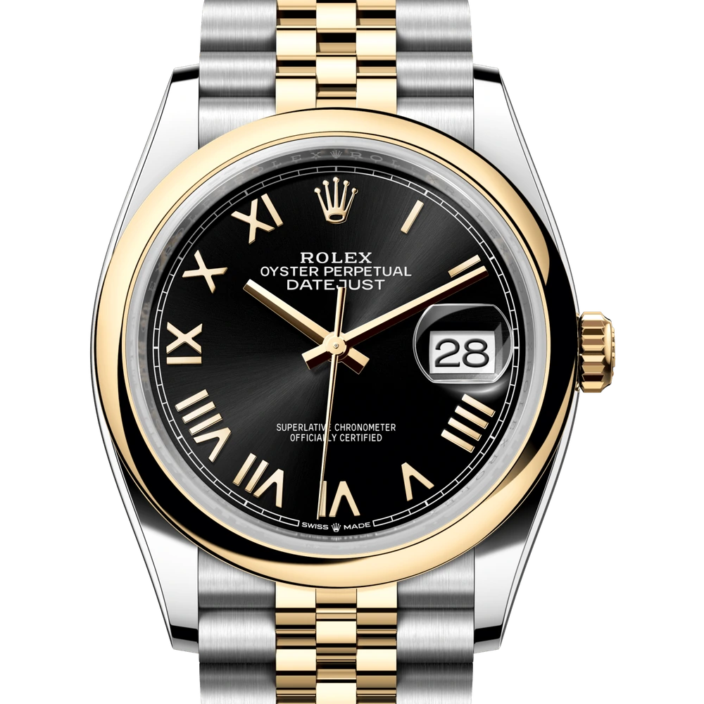 Rolex Datejust 36 Oyster, 36 mm, Oystersteel and yellow gold Reference 126203
