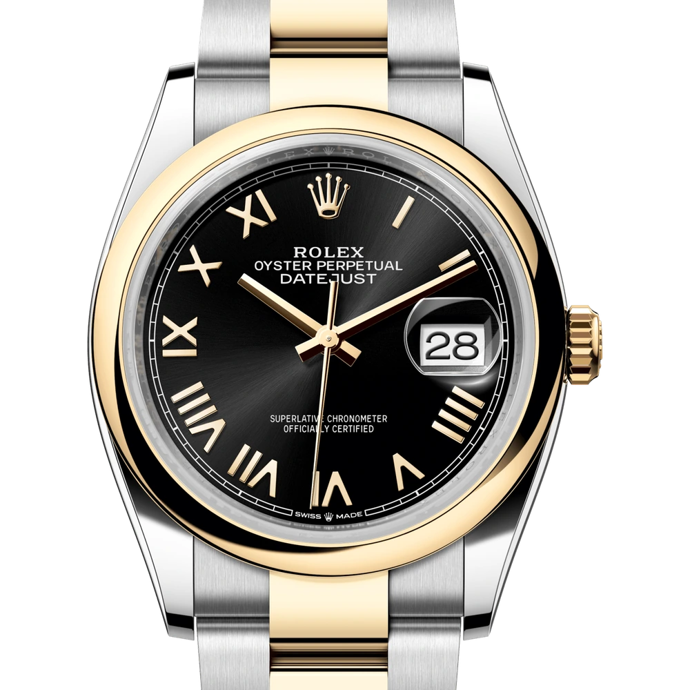 Rolex Datejust 36 Oyster, 36 mm, Oystersteel and yellow gold Reference 126203