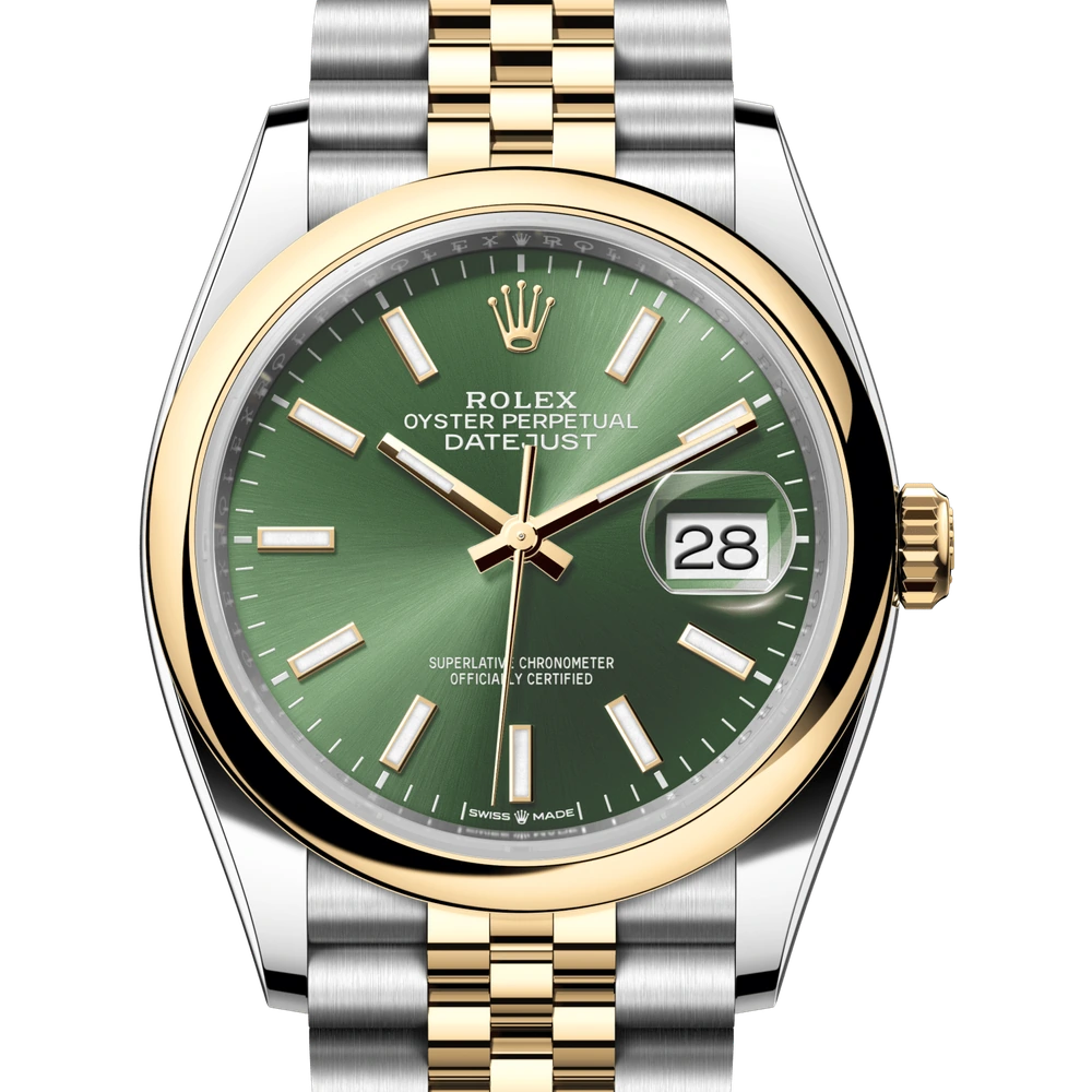 Rolex Datejust 36 Oyster, 36 mm, Oystersteel and yellow gold Reference 126203