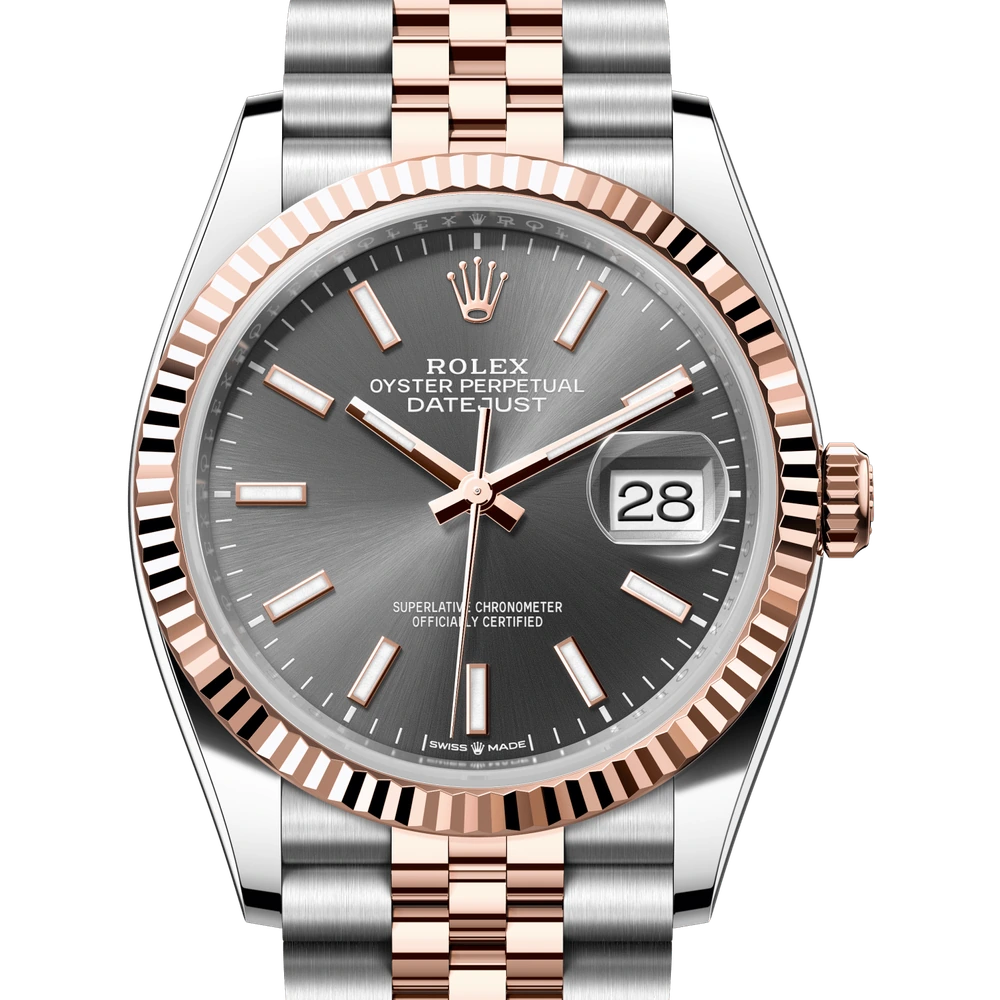 Rolex Datejust 36 Oyster, 36 mm, Oystersteel and Everose gold Reference 126231
