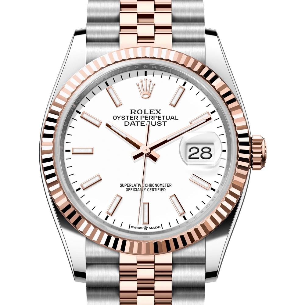Rolex Datejust 36 Oyster, 36 mm, Oystersteel and Everose gold Reference 126231