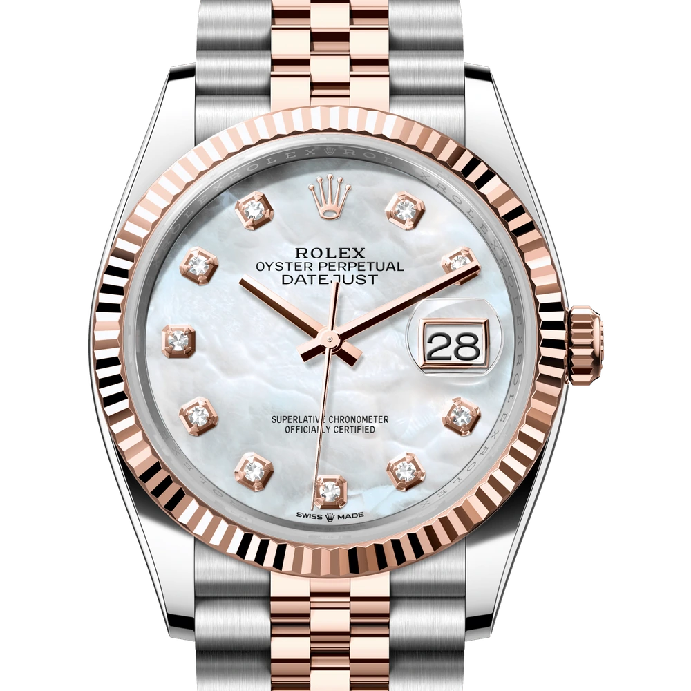 Rolex Datejust 36 Oyster, 36 mm, Oystersteel and Everose gold Reference 126231